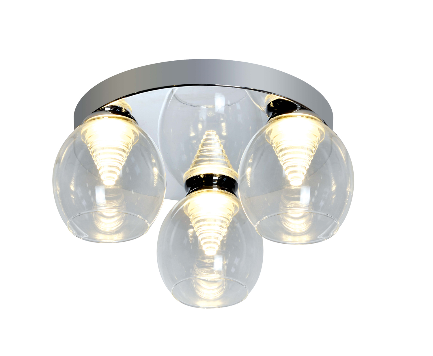 NLCB - Hera 3 Light LED Semi Flush, Clear 1 NLCB - Hera 3 Light LED Semi Flush, Clear