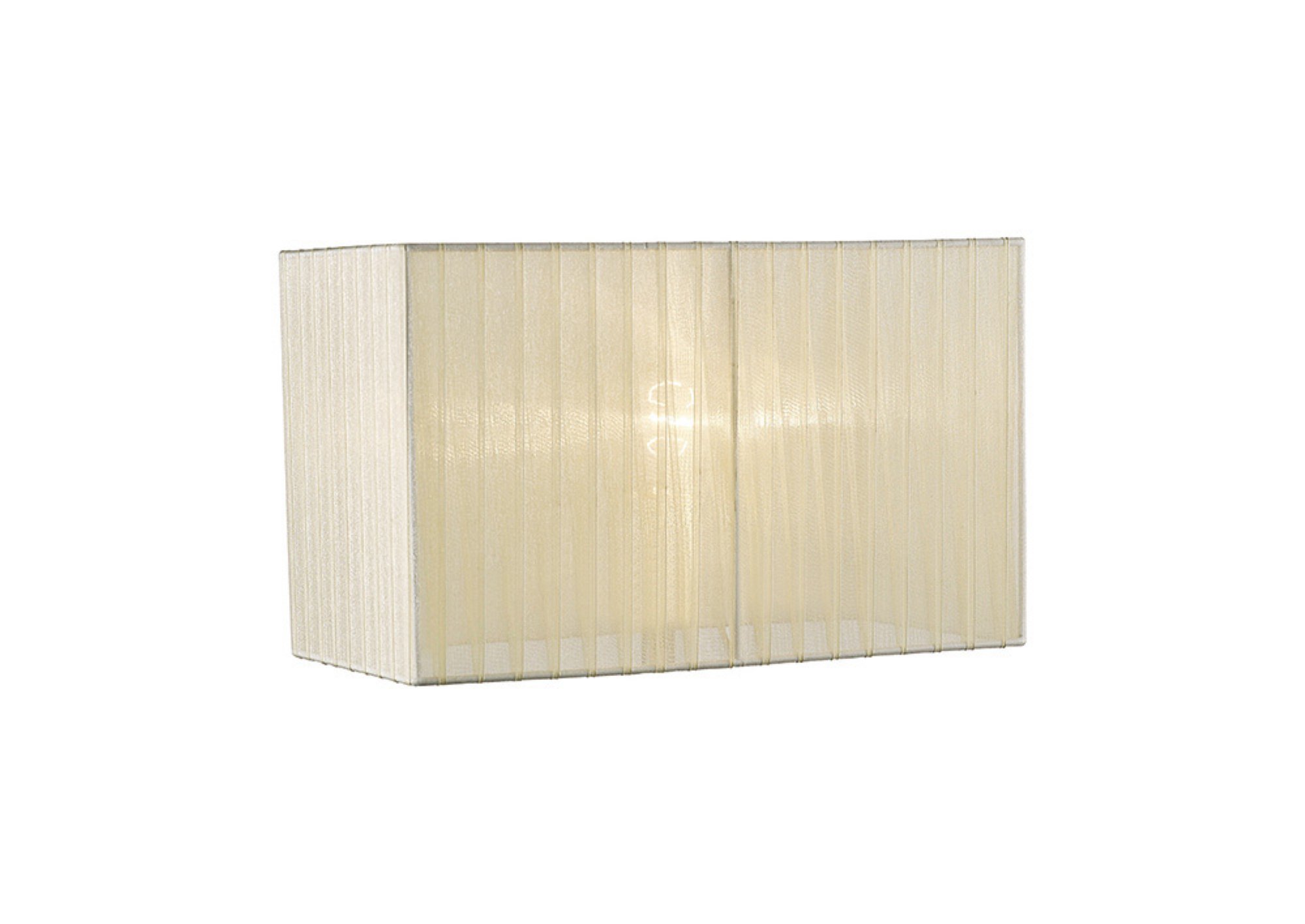 Diyas ILS31532 Florence Rectangle Organza Shade, 380x190x230mm, Cream, For Table Lamp 1 Diyas ILS31532 Florence Rectangle Organza Shade, 380x190x230mm, Cream, For Table Lamp