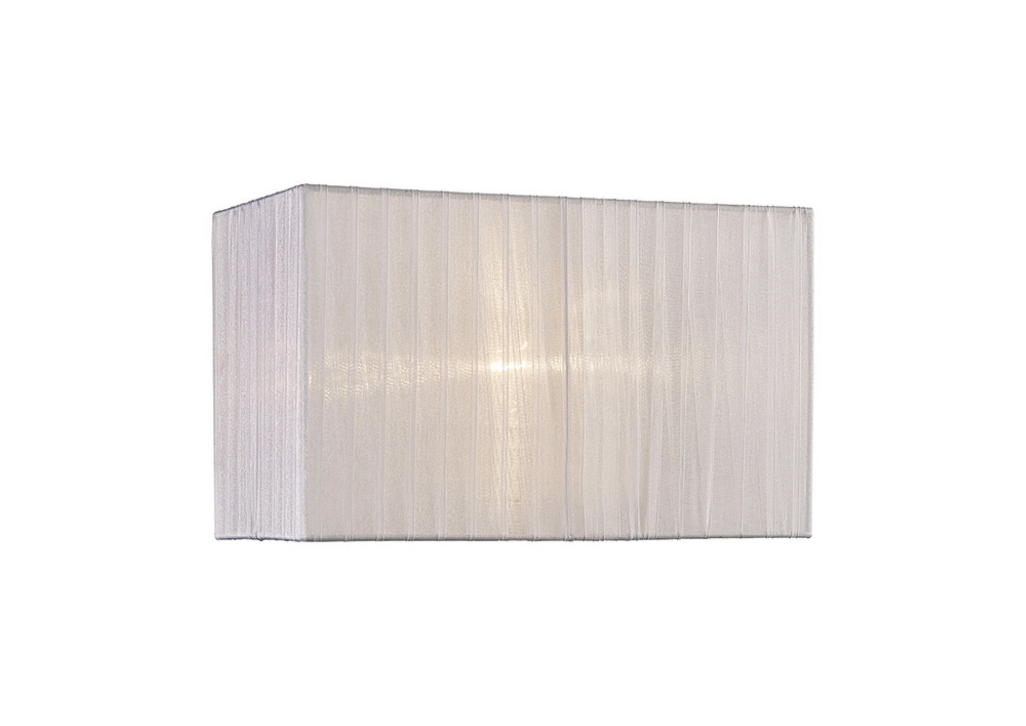 Diyas ILS31536 Florence Rectangle Organza Shade, 380x190x230mm, White, For Table Lamp 1 Diyas ILS31536 Florence Rectangle Organza Shade, 380x190x230mm, White, For Table Lamp